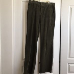 Caslon Corduroy army green pants. Size 10